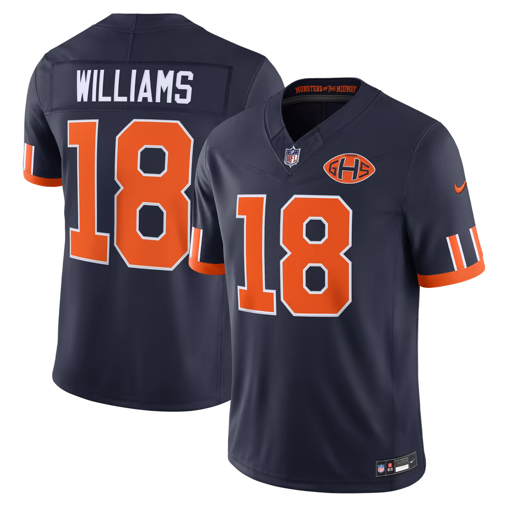 Men's Chicago Bears Caleb Williams Nike Navy 2026 Rivalries Collection Stitched Limited Jersey - Ujersey