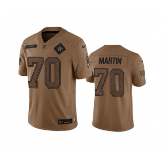 Men's Nike Dallas Cowboys #70 Zack Martin 2023 Brown Salute To Service Limited Football Stitched Jersey - Ujersey