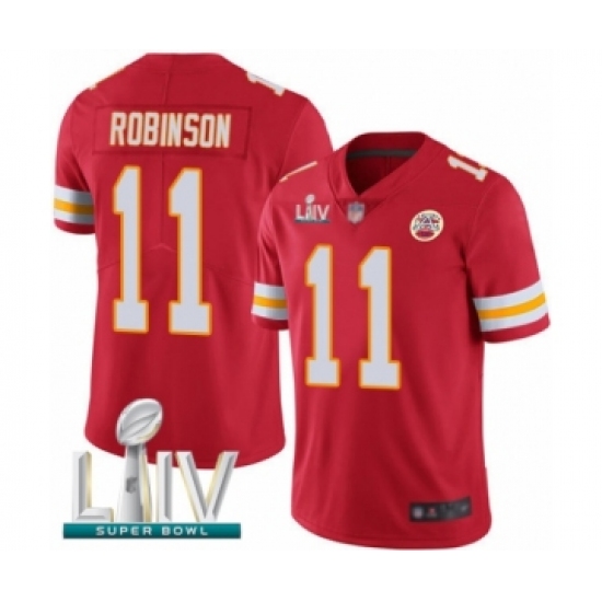 Men's Kansas City Chiefs #11 Demarcus Robinson Red Team Color Vapor Untouchable Limited Player Super Bowl LIV Bound Football Jersey - Ujersey