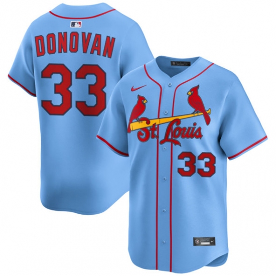 Men's St. Louis Cardinals #33 Brendan Donovan Blue Alternate Limited Stitched Baseball Jersey - Ujersey