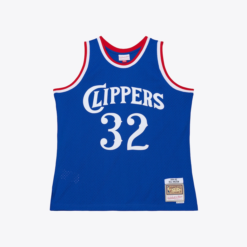 Men's LA Clippers Bill Walton Mitchell & Ness Royal 1984-85 Swingman Jersey - ujerseystore