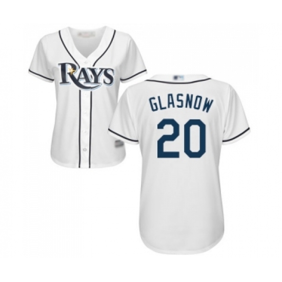 Women's Tampa Bay Rays #20 Tyler Glasnow Replica White Home Cool Base Baseball Jersey - Ujersey