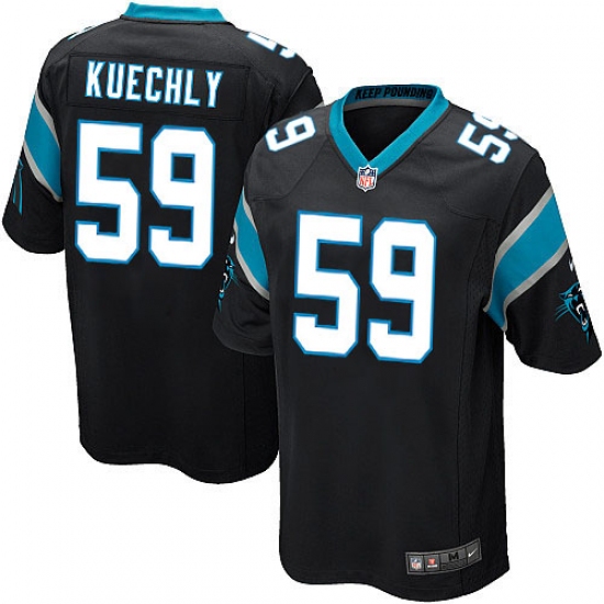 Men's Nike Carolina Panthers #59 Luke Kuechly Game Black Team Color NFL Jersey - Ujersey