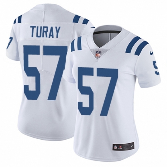 Women's Nike Indianapolis Colts #57 Kemoko Turay White Vapor Untouchable Elite Player NFL Jersey - Ujersey
