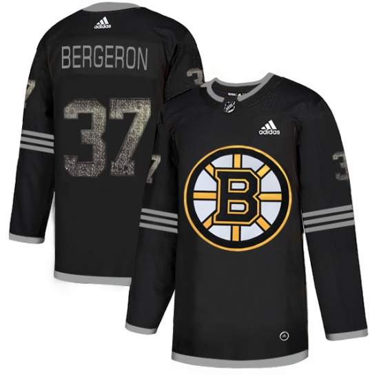 Men's Adidas Boston Bruins #37 Patrice Bergeron Black Authentic Classic Stitched NHL Jersey