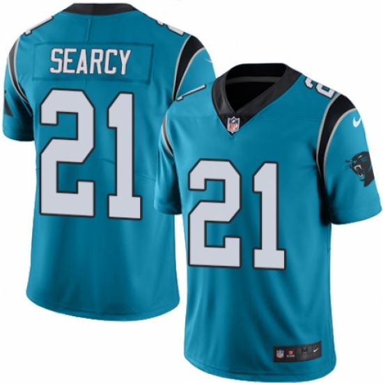 Men's Nike Carolina Panthers #21 Da'Norris Searcy Blue Alternate Vapor Untouchable Limited Player NFL Jersey