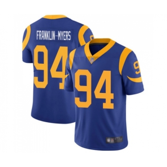 Youth Los Angeles Rams #94 John Franklin-Myers Royal Blue Alternate Vapor Untouchable Limited Player Football Jersey - Ujersey