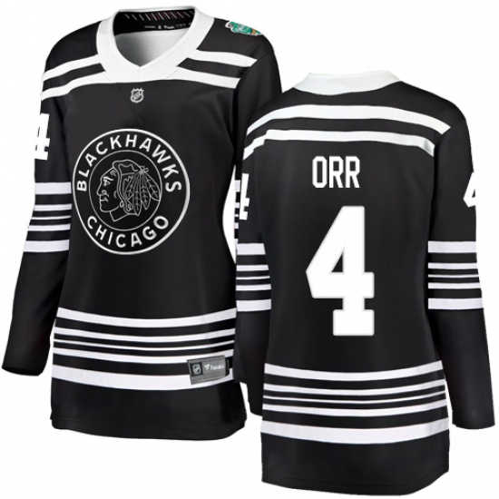 Women's Chicago Blackhawks #4 Bobby Orr Black 2019 Winter Classic Fanatics Branded Breakaway NHL Jersey - Ujersey