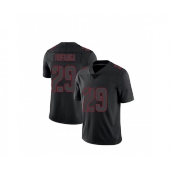 Men's San Francisco 49ers #29 Talanoa Hufanga Black 2018 Fashion Impact Black Color Rush Stitched NFL Nike Limited Jersey - Ujersey