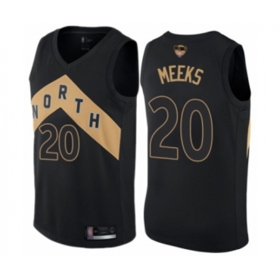 Men's Toronto Raptors #20 Jodie Meeks Swingman Black 2019 Basketball Finals Bound Jersey - City Edition - Ujersey