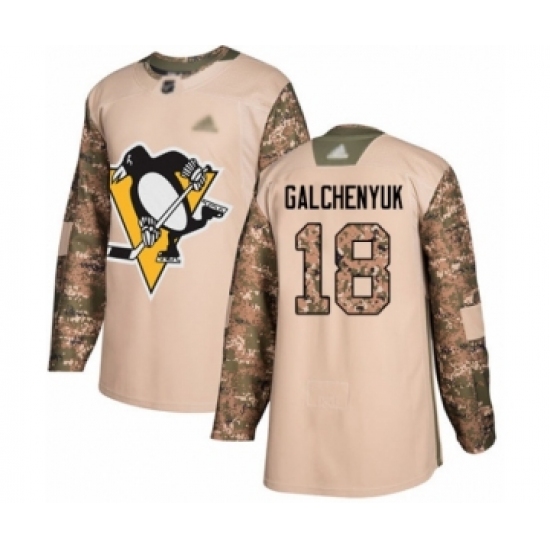 Youth Pittsburgh Penguins #18 Alex Galchenyuk Authentic Camo Veterans Day Practice Hockey Jersey - Ujersey