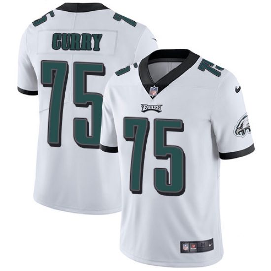 Youth Nike Philadelphia Eagles #75 Vinny Curry White Vapor Untouchable Limited Player NFL Jersey - Ujersey