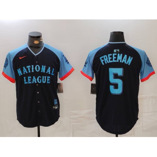 Men's Los Angeles Dodgers #5 Freddie Freeman Navy 2024 All Star Limited Stitched Jersey - Ujersey