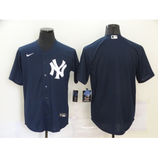 Men's Nike New York Yankees Blank Navy Blue Alternate Stitched Baseball Jersey - Ujersey
