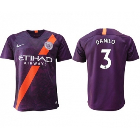 Manchester City #3 Danilo Third Soccer Club Jersey