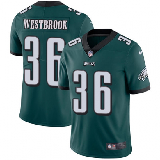 Men's Nike Philadelphia Eagles #36 Brian Westbrook Midnight Green Team Color Vapor Untouchable Limited Player NFL Jersey - Ujersey