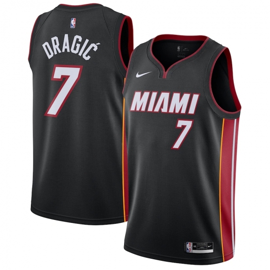 Men's Miami Heat #7 Goran Dragic Nike Black 2020-21 Swingman Jersey - Ujersey