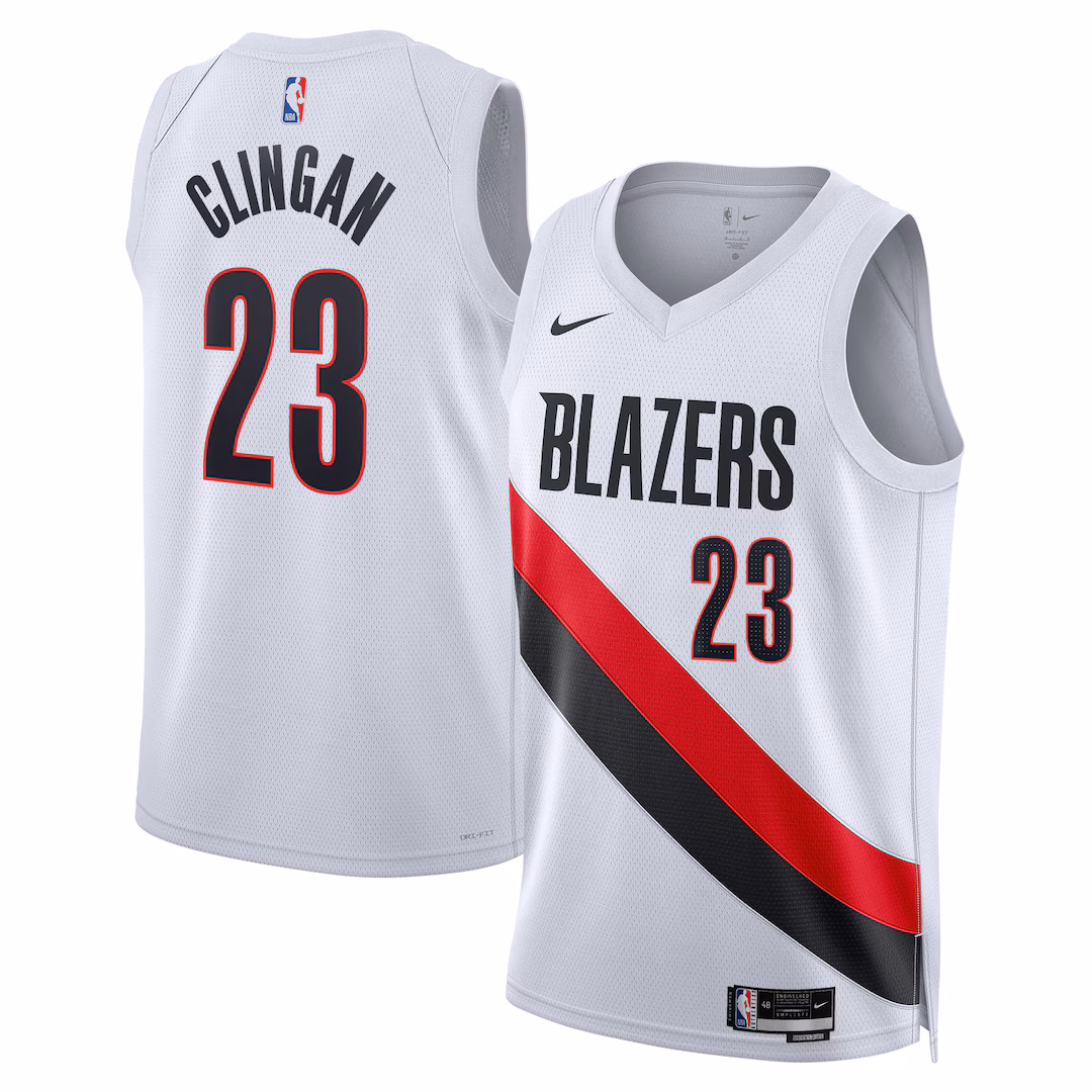 Unisex Portland Trail Blazers Donovan Clingan Nike White Swingman Jersey - Association Edition