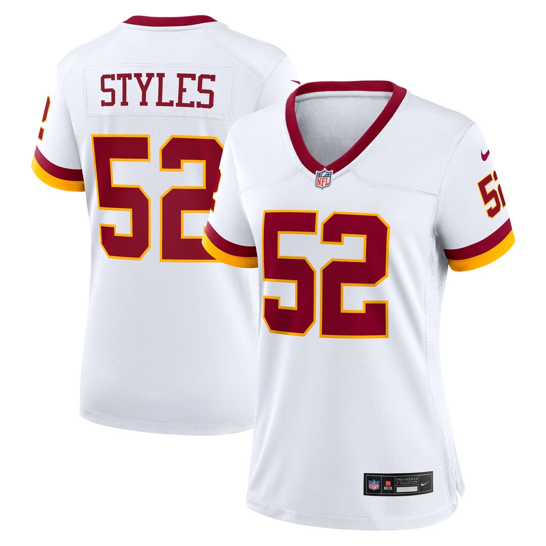 Women's Washington Commanders Sonny Styles Nike White Game Super Bowl Era Jersey