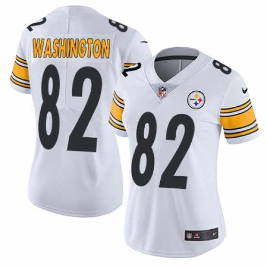 Women's Nike Pittsburgh Steelers #82 James Washington White Vapor Untouchable Limited Player NFL Jersey - Ujersey