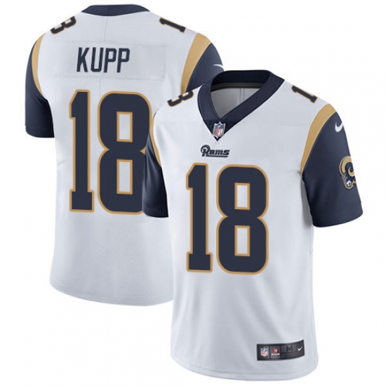 Youth Nike Los Angeles Rams #18 Cooper Kupp White Vapor Untouchable Limited Player NFL Jersey - Ujersey