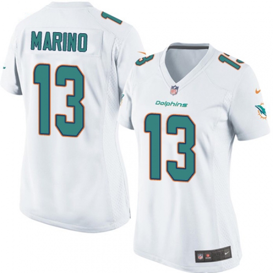 Women's Nike Miami Dolphins #13 Dan Marino Game White NFL Jersey - Ujersey