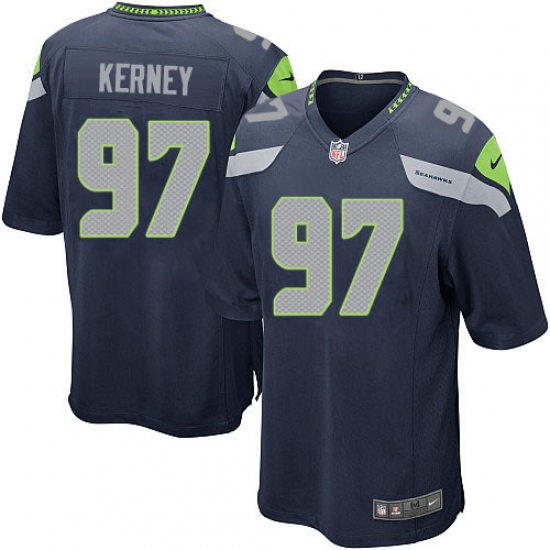 Men's Nike Seattle Seahawks #97 Patrick Kerney Game Steel Blue Team Color NFL Jersey - Ujersey