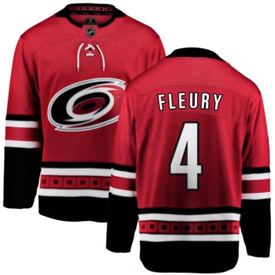 Youth Carolina Hurricanes #4 Haydn Fleury Fanatics Branded Red Home Breakaway NHL Jersey - Ujersey