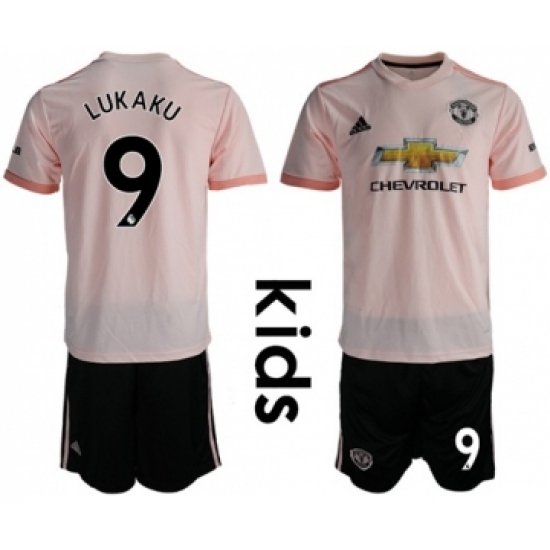 Manchester United #9 Lukaku Away Kid Soccer Club Jersey