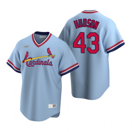 Men's Nike St. Louis Cardinals #43 Dakota Hudson Light Blue Cooperstown Collection Road Stitched Baseball Jerseyy - Ujersey