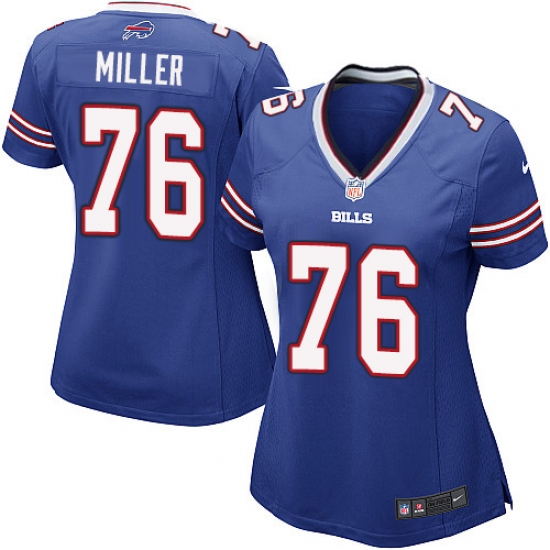 Women's Nike Buffalo Bills #76 John Miller Game Royal Blue Team Color NFL Jersey - Ujersey