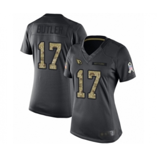 Women's Arizona Cardinals #17 Hakeem Butler Limited Black 2016 Salute to Service Football Jersey - Ujersey