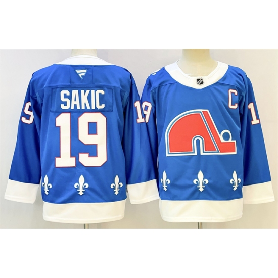Men's Colorado Avalanche #19 Joe Sakic Blue 2025 Stitched With C Hockey Jersey - Ujersey