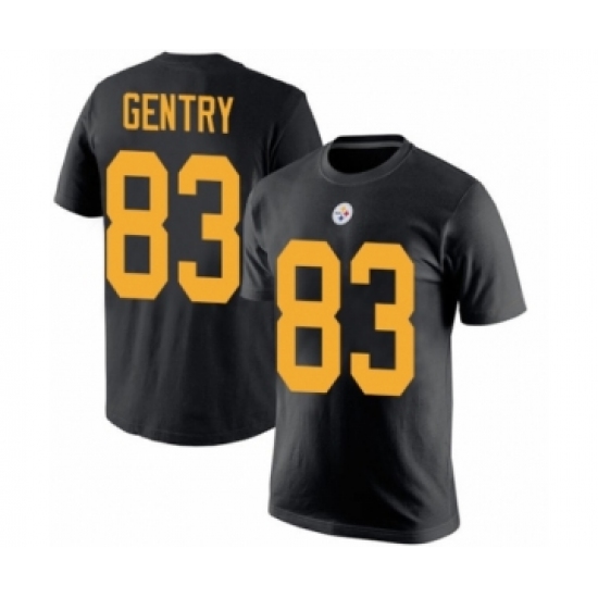 Pittsburgh Steelers #83 Zach Gentry Black Rush Pride Name & Number T-Shirt - Ujersey NHL