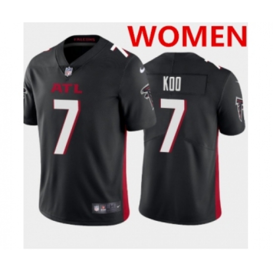 Women's Atlanta Falcons #7 Younghoe Koo New Black Vapor Untouchable Limited Stitched NFL Jersey - Ujersey