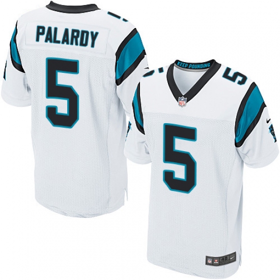 Men's Nike Carolina Panthers #5 Michael Palardy Elite White NFL Jersey - Ujersey