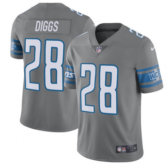 Youth Nike Detroit Lions #28 Quandre Diggs Limited Steel Rush Vapor Untouchable NFL Jersey - Ujersey