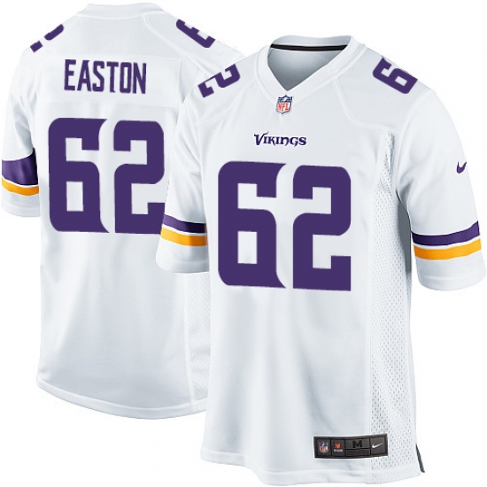Men's Nike Minnesota Vikings #62 Nick Easton Game White NFL Jersey - Ujersey
