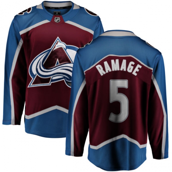 Youth Colorado Avalanche #5 Rob Ramage Fanatics Branded Maroon Home Breakaway NHL Jersey - Ujersey