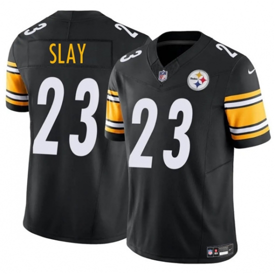 Men's Pittsburgh Steelers #23 Darius Slay Jr. Black 2025 F.U.S.E. Vapor Untouchable Limited Football Stitched Jersey - Ujersey