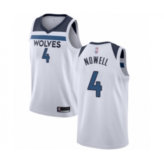 Women's Minnesota Timberwolves #4 Jaylen Nowell Swingman White Basketball Jersey - Association Edition - Ujersey