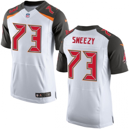 Men's Nike Tampa Bay Buccaneers #73 J. R. Sweezy Elite White NFL Jersey - Ujersey