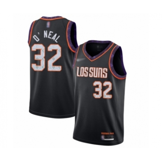 Men's Phoenix Suns #32 Shaquille O'Neal Swingman Black Basketball Jersey - 2019 20 City Edition - Ujersey