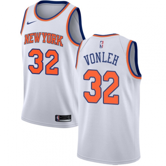 Men's Nike New York Knicks #32 Noah Vonleh Swingman White NBA Jersey - Association Edition - Ujersey