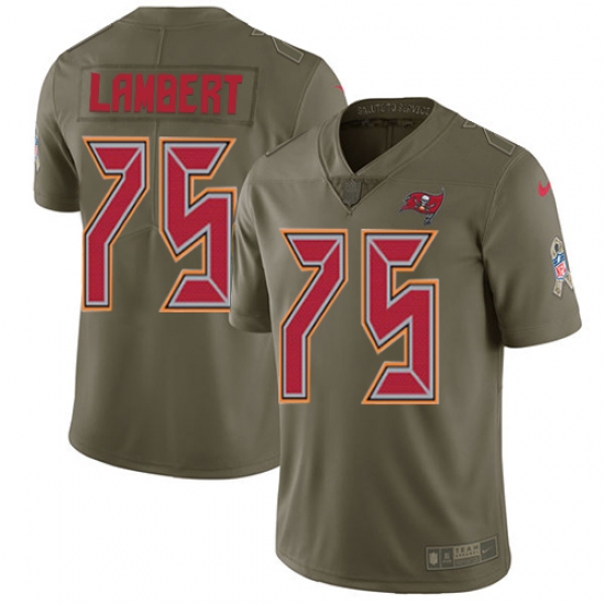 Youth Nike Tampa Bay Buccaneers #75 Davonte Lambert Limited Olive 2017 Salute to Service NFL Jersey - Ujersey
