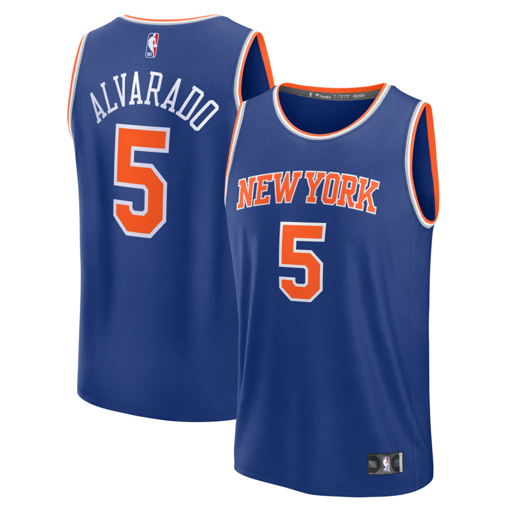 Men's New York Knicks Jose Alvarado Fanatics Blue Fast Break Replica Jersey - Icon Edition - Ujersey