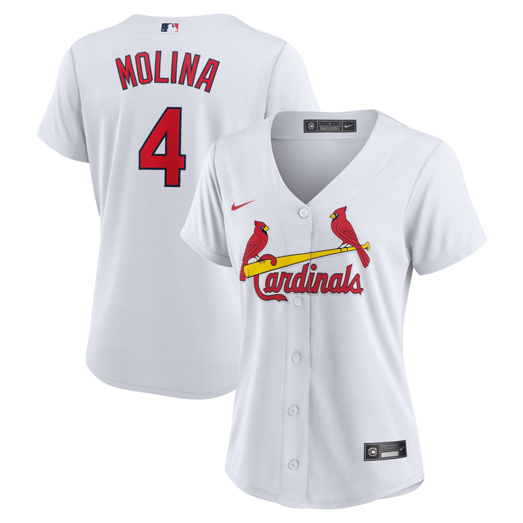 Women's St. Louis Cardinals Yadier Molina Nike White Home Replica Jersey - Ujersey
