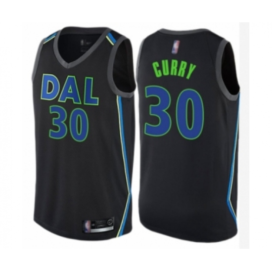 Youth Dallas Mavericks #30 Seth Curry Swingman Black Basketball Jersey - City Edition - Ujersey