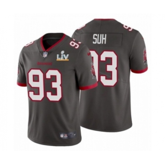 Men's Tampa Bay Buccaneers #93  Ndamukong Suh Pewter Super Bowl LV Jersey - Ujersey