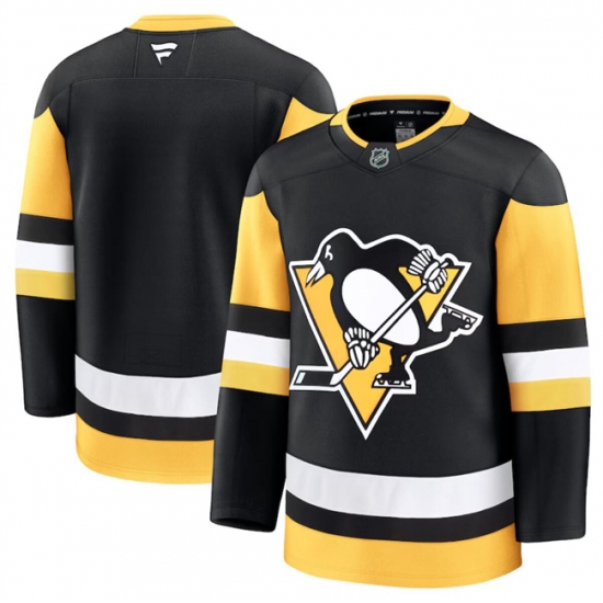 Men's Pittsburgh Penguins Blank Black 2024-25 Home Stitched Hockey Jersey - Ujersey